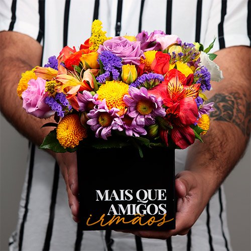 Box personalizado Mix de Flores para Dia da Amizade