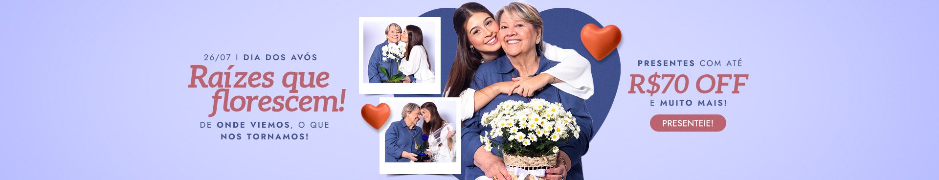 Dia dos Avós com 10% Off  versão até 70% off- Super