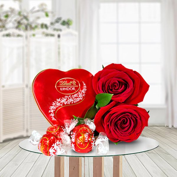 Rosas Vermelhas com Lindt