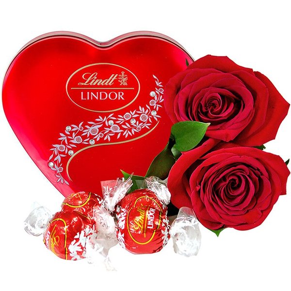 Rosas Vermelhas com Lindt