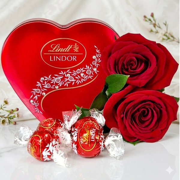 Rosas Vermelhas com Lindt