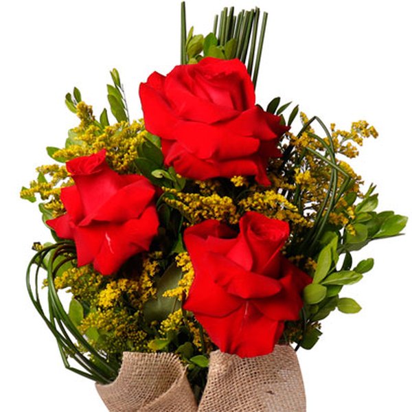 Arranjo 3 Lindas Rosas Vermelhas