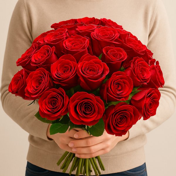 Espetáculo de 24 Rosas Vermelhas