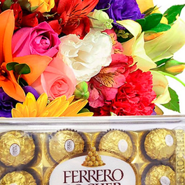 Buquê Mix com Ferrero Rocher