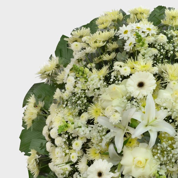Coroa Flores Brancas Premium Grande 1 GF01