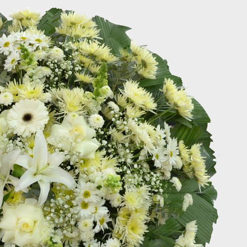 Coroa Flores Brancas Premium Grande 1 GF01