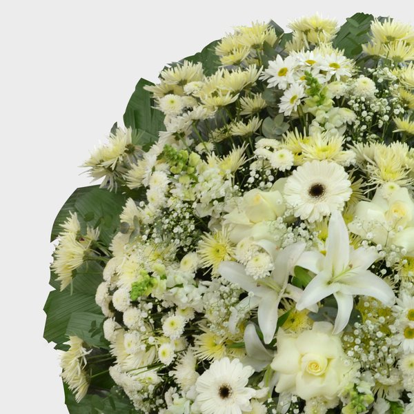 Coroa Flores Brancas Premium Pequena 1  GF01