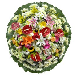 Imagem de Coroa de Flores Super Premium Pequena 6 GF04