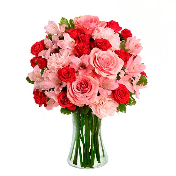 Luxuoso Mix de Flores no Vaso
