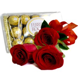 Imagem de Rosas Vermelhas & Ferrero Rocher