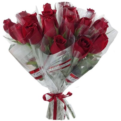 20 Rosas Vermelhas Avulsas Em Celofane