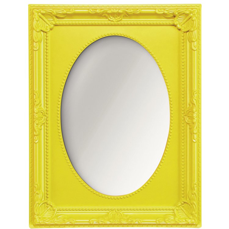 Porta Retrato Espelho Amarelo 10X15