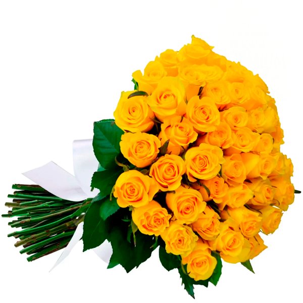 Buquê de 42 Rosas Amarelas