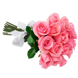 Imagem de Buquê de 18 Rosas Cor de Rosa