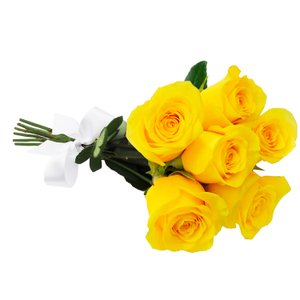Imagem de Buquê de 6 Rosas Amarelas