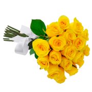 Buquê de 18 Rosas Amarelas