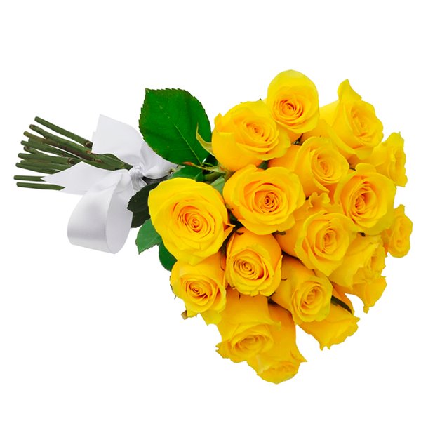 Buquê de 18 Rosas Amarelas