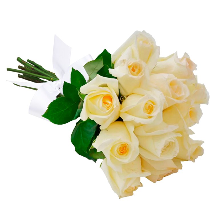 Buquê de 12 Rosas Brancas | Giuliana Flores