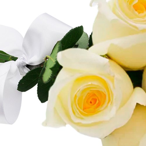 Buquê de 6 Rosas Brancas