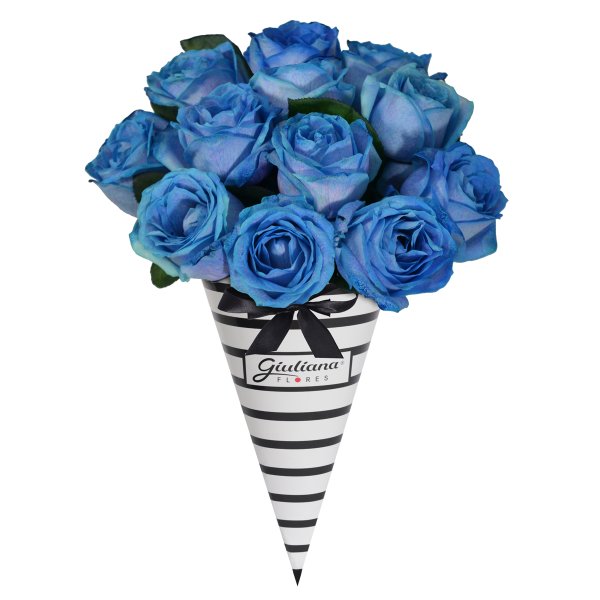 Buquê Magnífico de Rosas Azuis