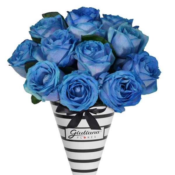 Buquê Magnífico de Rosas Azuis