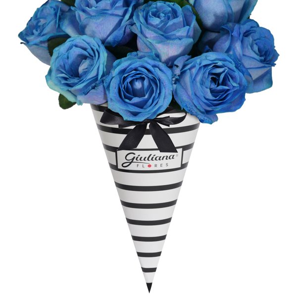 Buquê Magnífico de Rosas Azuis