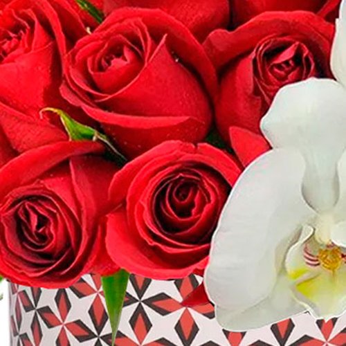 Majestoso de Rosas e Orquídeas Giuliana Flores