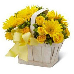 Imagem de Cesta de Flores Amarelas  Internacional