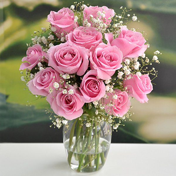 Elegância das Rosas Cor de Rosa