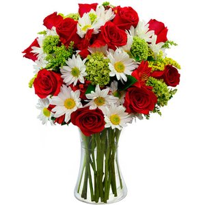 Imagem de Arranjo Flores e Vida Vermelho