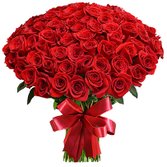 Mega Buquê de 100 Rosas Colombianas Vermelhas