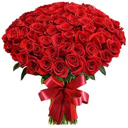 Imagem de Mega Buquê de 100 Rosas Colombianas Vermelhas