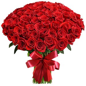 Imagem de Mega Buquê de 100 Rosas Colombianas Vermelhas