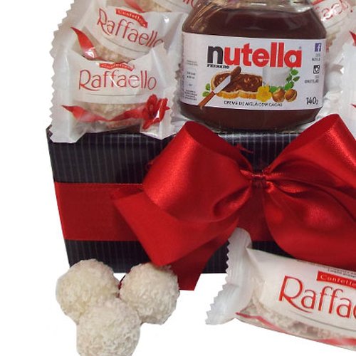 Cesta de Chocolate Delícias Nutella e Rafaello