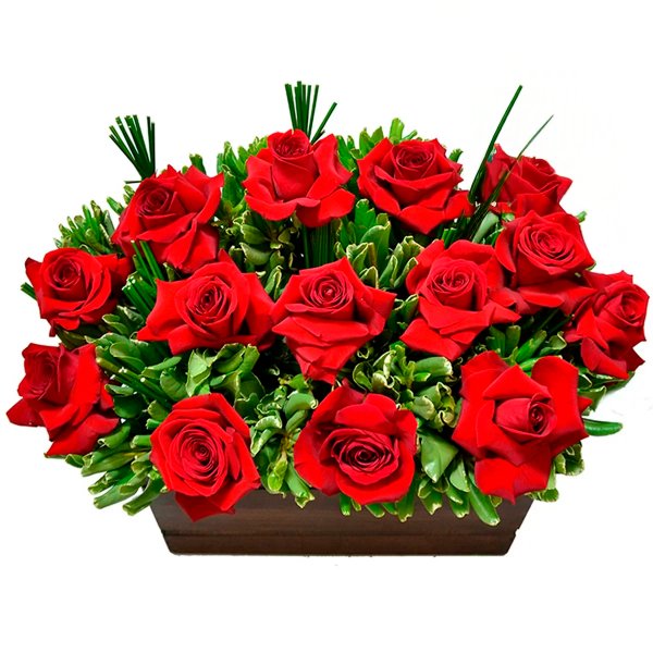 Exuberante Arranjo de Rosas Vermelhas