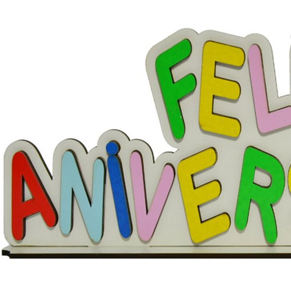 Placa Feliz Aniversário
