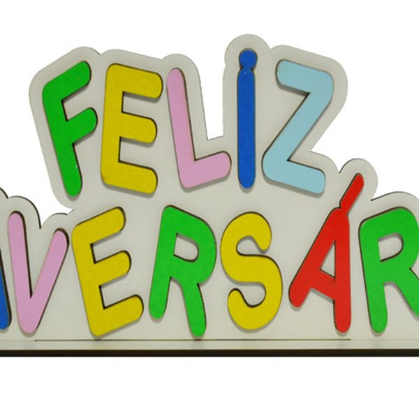 Placa Feliz Aniversário