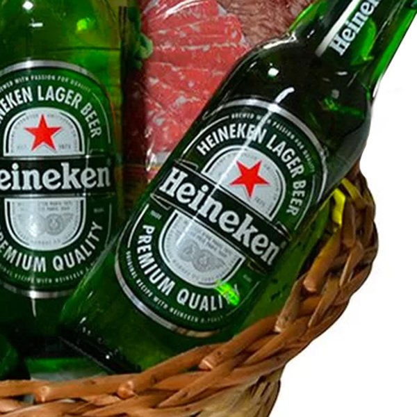 Cesta de Cerveja Heineken e Petiscos