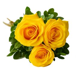 Imagem de Buquê de 3 Rosas Amarelas