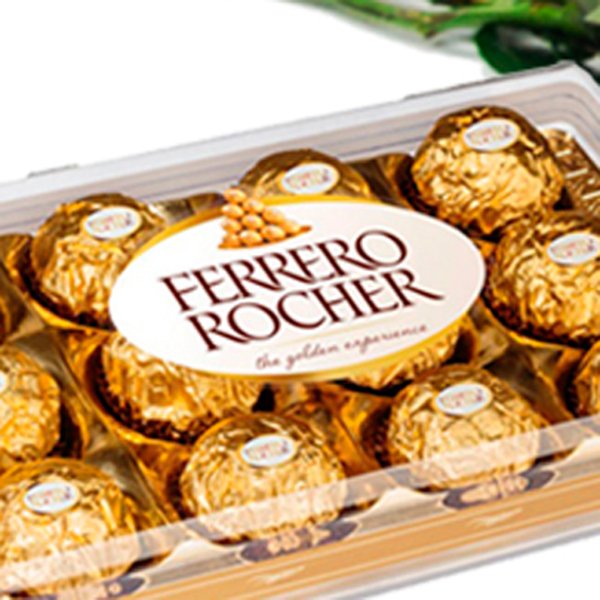 Buquê de 2 Rosas Vermelhas com Ferrero Rocher