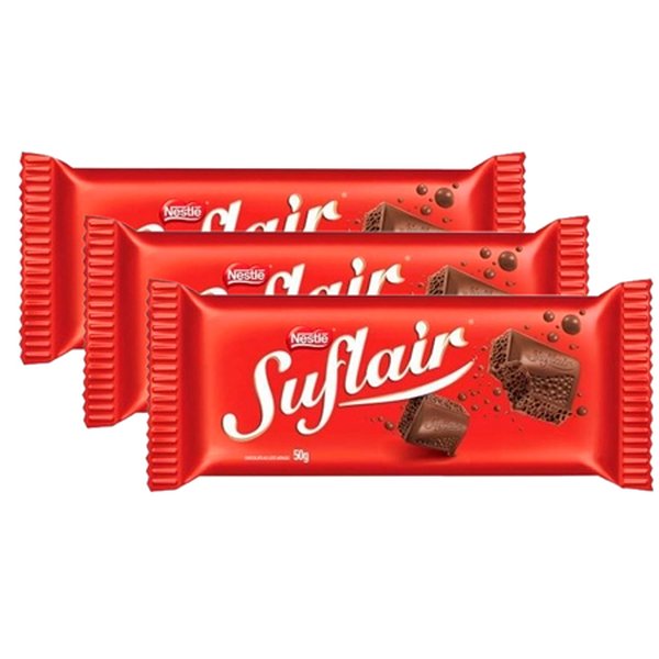 Chocolate Suflair Nestlé 3 Unidades 130g