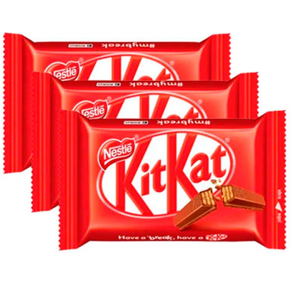 Kit Kat ao Leite com 3 Unidades