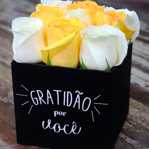 Rosas Amarelas e Brancas Box Gratidão