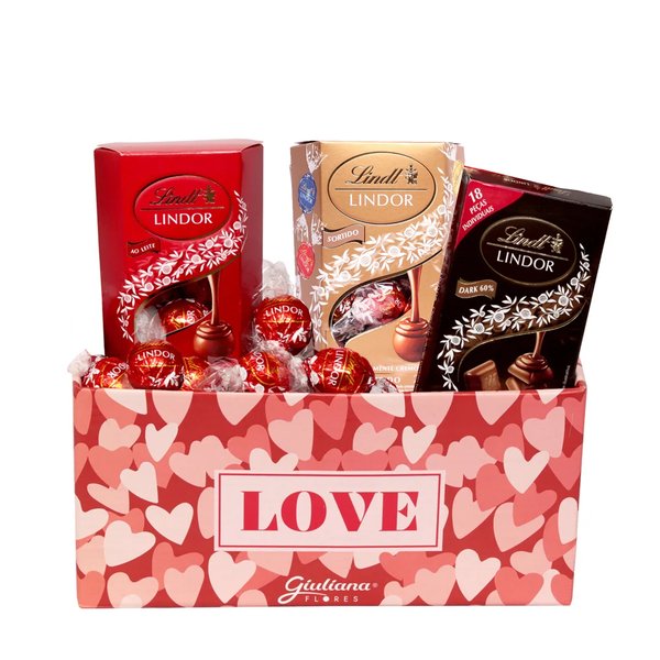 Cesta de Chocolate Delícias Lindt