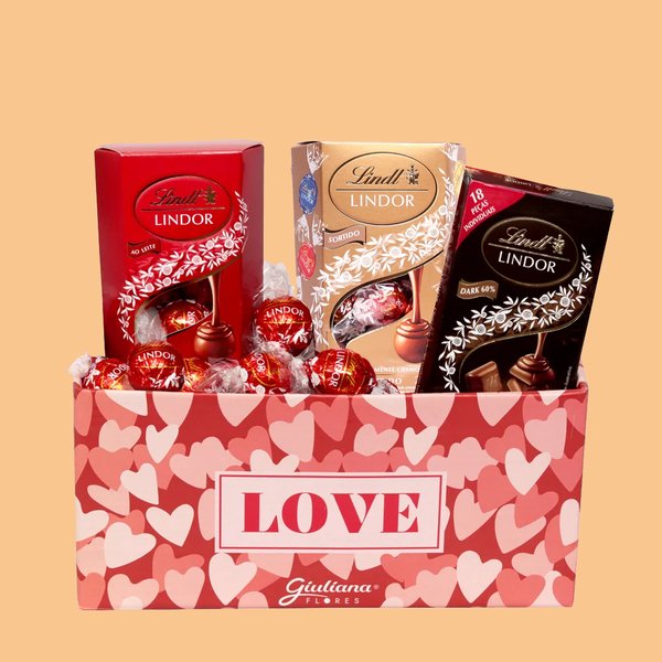 Cesta de Chocolate Delícias Lindt