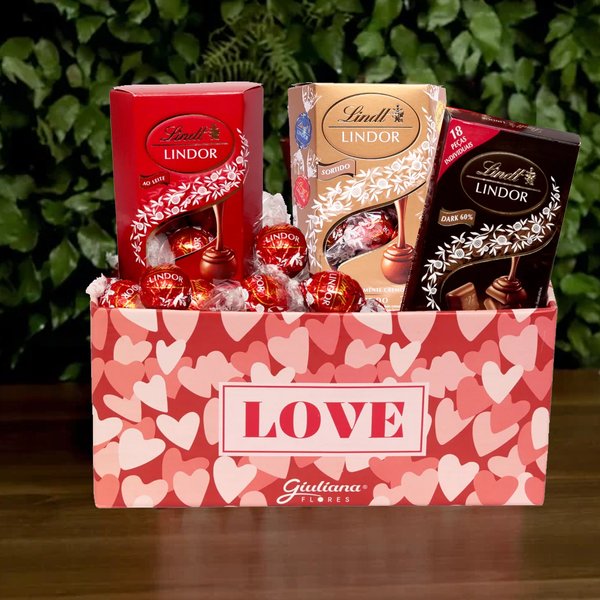 Cesta de Chocolate Delícias Lindt