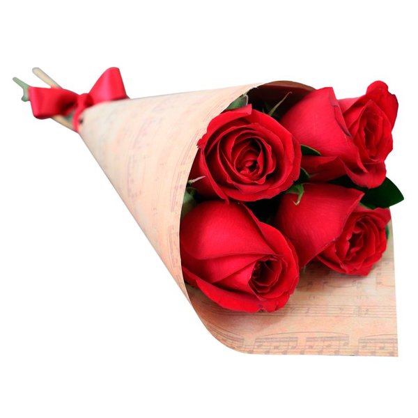 Buquê de 4 Rosas Vermelhas