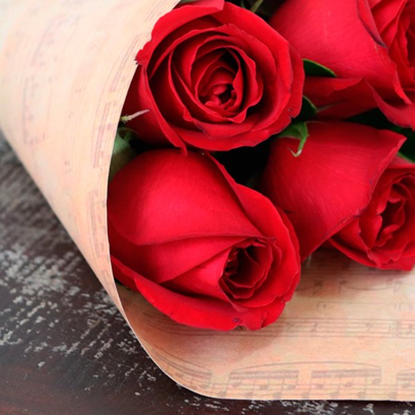 Buquê de 4 Rosas Vermelhas
