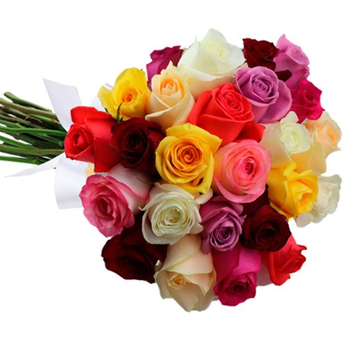 Buquê de 24 Rosas Coloridas
