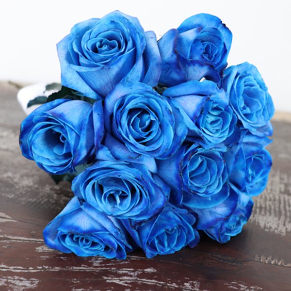 Buquê de 12 Rosas Azuis